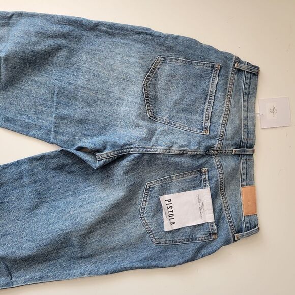 NEW 30 PISTOLA Presley Revolve High Rise Relaxed Distressed Roller Jeans NWT - Picture 8 of 11